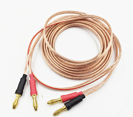 透明 14 Gauge バナナワイヤ バイワイヤ バイアンプ ハイファイ サウンドサウンド 99.9% OFC銅