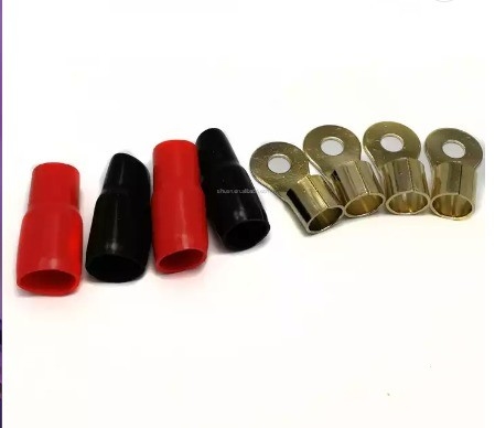 1/0 AWG 缶詰の銅ラグ リング端末 熱縮小装置付き接続器