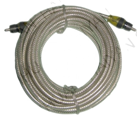 5.5mm 外径 PVC ジャケットカーオーディオ RCAケーブル 2M-2M 高性能