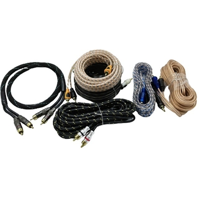 5.5mm 外径 PVC ジャケットカーオーディオ RCAケーブル 2M-2M 高性能