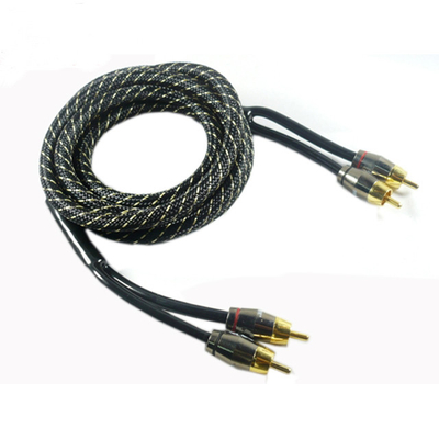 OFC 100% 銅導体 2 チャネル RCA オーディオケーブル 車と家庭用オーディオ接続