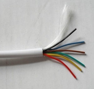 頑丈なPVC 絶縁銅導体 火災警報システム レッドジャケット 2コア警報ケーブル