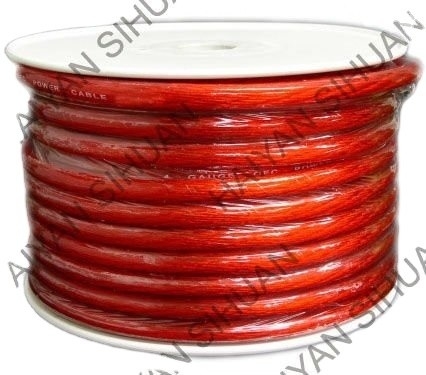 SAE J1128 標準 8AWG 透明な赤い自動車オーディオ電源ケーブル ISO9001 証明書