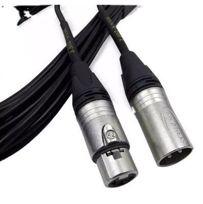 100% 銅 超柔軟 楽器 マイク XLR 音響ケーブル 金色の接続器