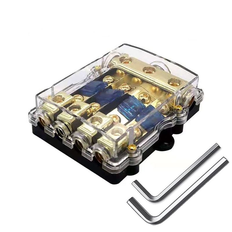 コンパクト 12V ミニ ANL AFS フューズホルダー カー ボート オーディオ システム ゴールド コーネクタ