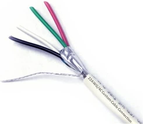 22 AWG 4 安全/アラーム/アクセス制御用の電導線で固定されたシールドされたプレニウムケーブル