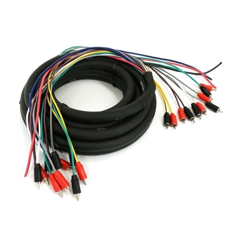 100%酸素フリー銅 多チャンネルオーディオ 10 RCA パワーメドゥサケーブル プロ向け