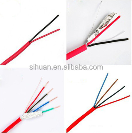 CCA 18 AWG 2/C 固体 FPLR 火災警報ケーブル 1000 Ft 赤銅導体シールド