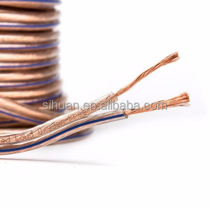 透明なPVCジャケット 14AWG 柔軟なスピーカーワイヤ 200フィート / 60.9 メートル