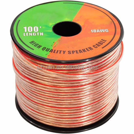 10AWG 10/2 ガージ カー ホーム オーディオ スピーカー ワイヤー 超クリア 柔軟性 透明性 PVC ジャケット 缶詰付き CCA 内導体