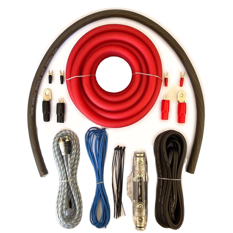 低電圧増幅器配線キット 完全 CCA と OFC RCA ケーブル True 0 Gauge