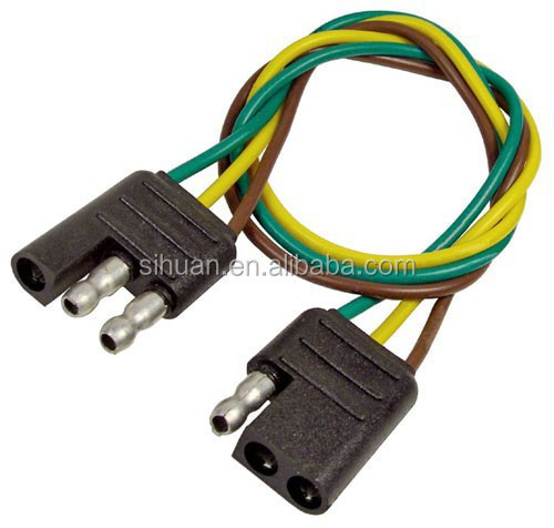 2.8X 外径 4c 18AWG 結合 トレーラーワイヤ ケーブル プラグ 裸の銅導体