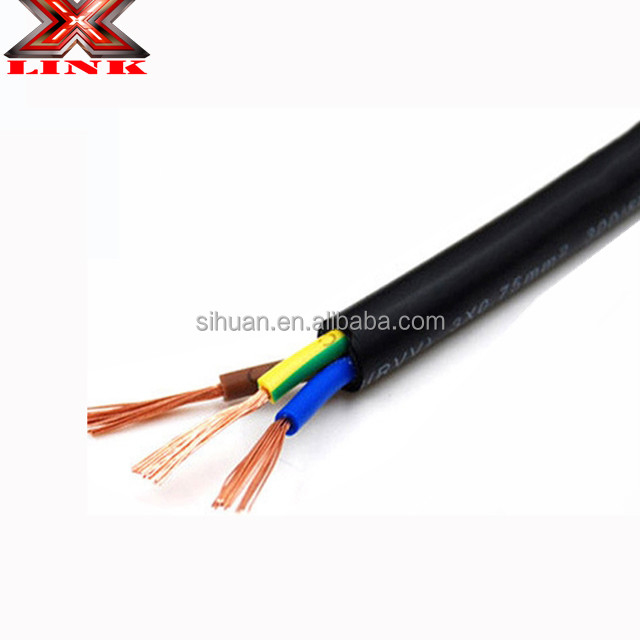 鎖状電導 家庭用電器 電線 14 ga x4c 18awg x3c 黒か白