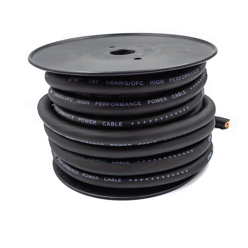 1/0 AWG オーバーサイズのゲージ 4/0 GA カーオーディオ OFC 電源ケーブル 柔らかい触覚 柔軟なPVCジャケット
